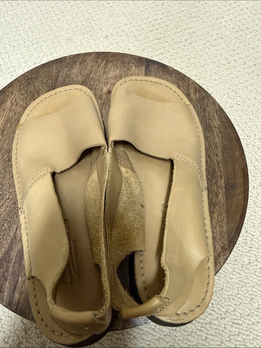 Aerosoles Women’s Tan Leather Slide Sandals